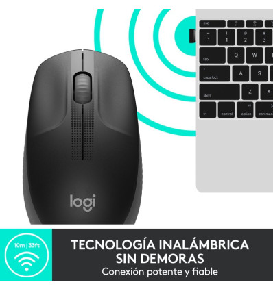 LOGITECH M190 Full Size Wireless Gris