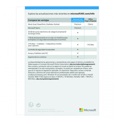 Licencias Microsoft 365 Empresa (5 Dispositivos)