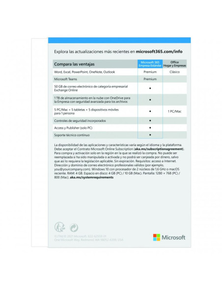 Licencias Microsoft 365 Empresa (5 Dispositivos)
