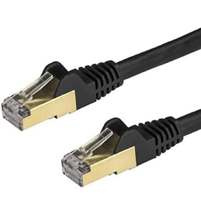 Cable de red STARTECH 1m Cat 6a Negro