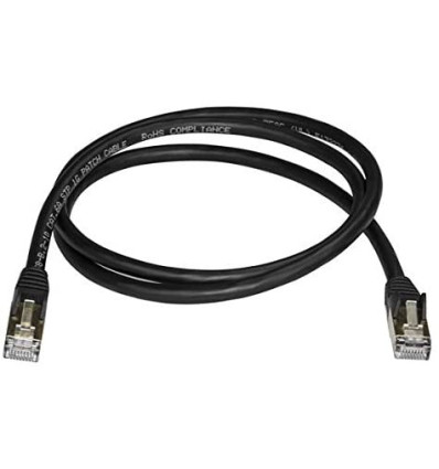 Cable de red STARTECH 1m Cat 6a Negro