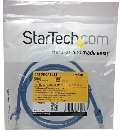 Cable de red STARTECH 1m Azul