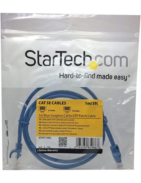 Cable de red STARTECH 1m Azul