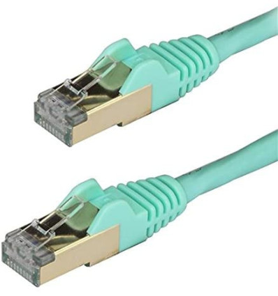 Cable de red STARTECH 2m Cat 6a Aguamarina STP