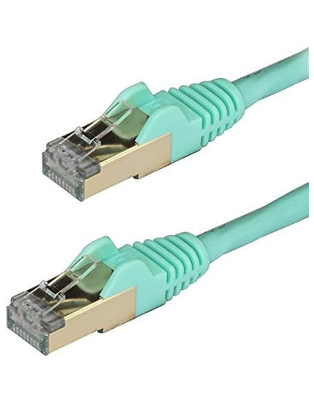 Cable de red STARTECH 2m Cat 6a Aguamarina STP