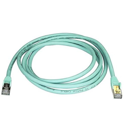 Cable de red STARTECH 2m Cat 6a Aguamarina STP