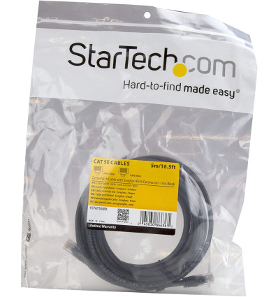 Cable de red STARTECH 5m Cat 5e Negro