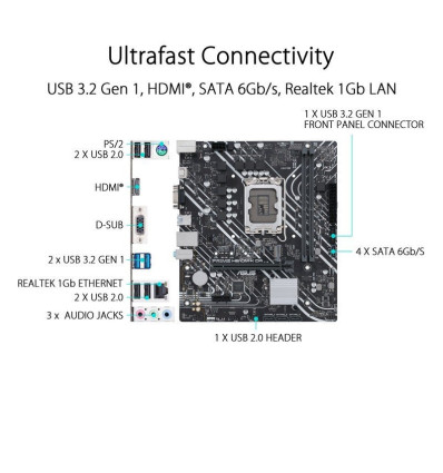 ASUS PRIME H610M-K D4 Socket 1700