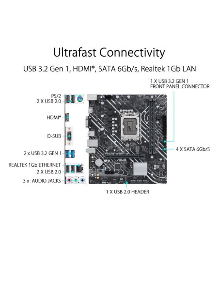 ASUS PRIME H610M-K D4 Socket 1700
