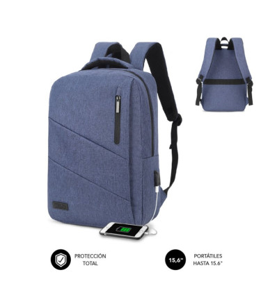 Mochila SUBBLIM City Backpack 15,6" Azul