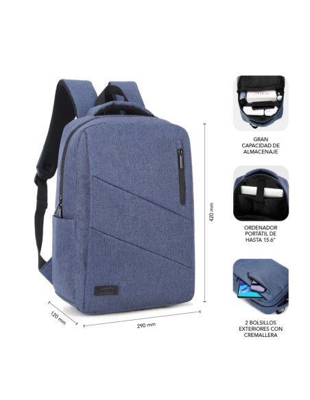Mochila SUBBLIM City Backpack 15,6" Azul