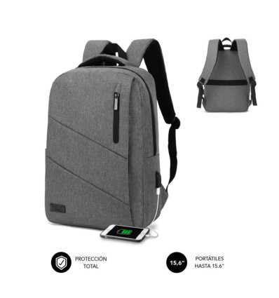 Mochila SUBBLIM City Backpack 15,6" Gris