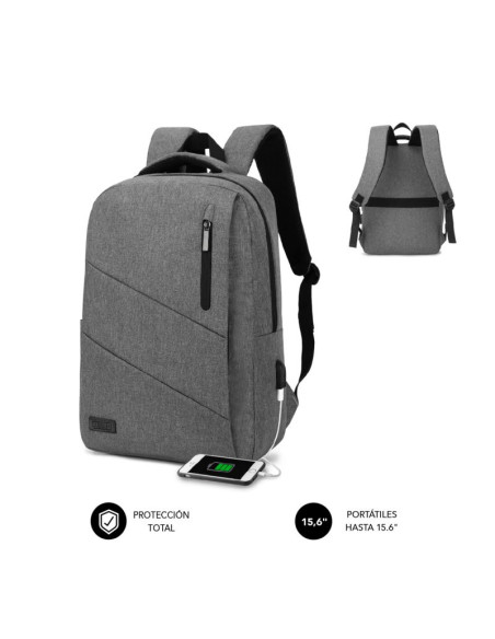 Mochila SUBBLIM City Backpack 15,6" Gris