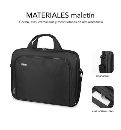 Maletín SUBBLIM Oxford 15.4 - 16 Negro