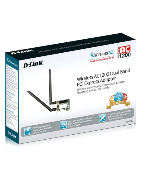 Tarjeta de red D-LINK DWA-582 AC1200