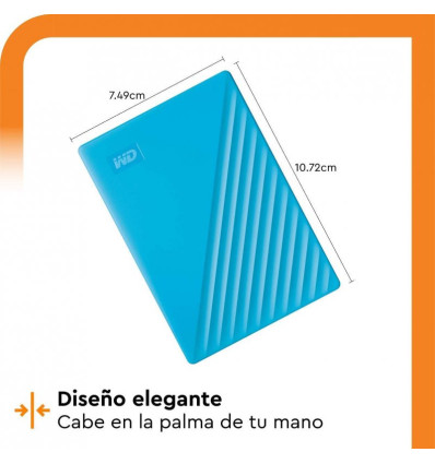 Disco Duro Externo WD My Passport 2TB Azul