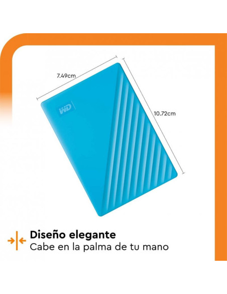 Disco Duro Externo WD My Passport 2TB Azul