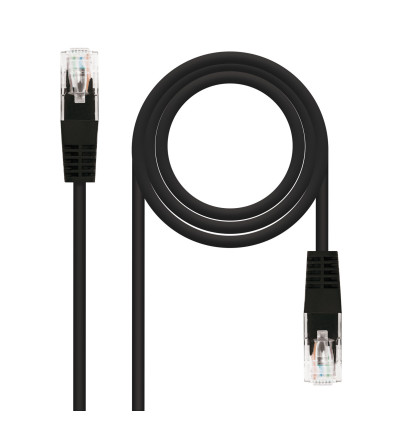 NANOCABLE 1M CAT 5E Negro - Comprar Cable de Red Negro