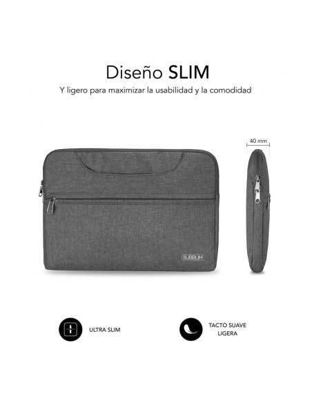 SUBBLIM 15,6" Elegant Laptop - Comprar funda para portátil Gris
