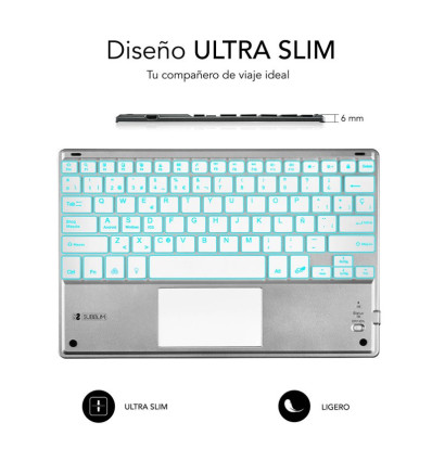 Teclado Bluetooth Subblim Smart Backlit Silver