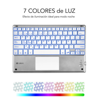 Teclado Bluetooth Subblim Smart Backlit Silver