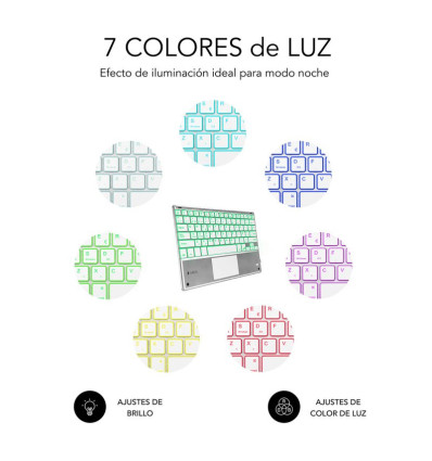 Teclado Bluetooth Subblim Smart Backlit Silver