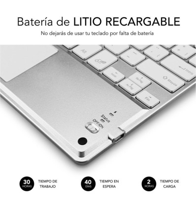 Teclado Bluetooth Subblim Smart Backlit Silver
