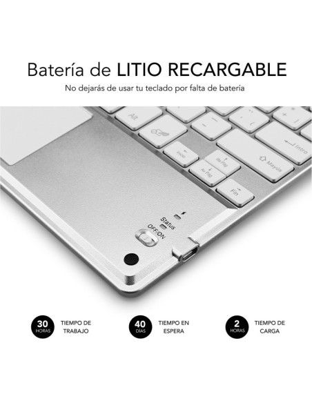 Teclado Bluetooth Subblim Smart Backlit Silver