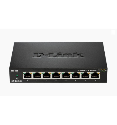 Switch D-Link 8 puertos 10/100/1000 DGS-108 Meta