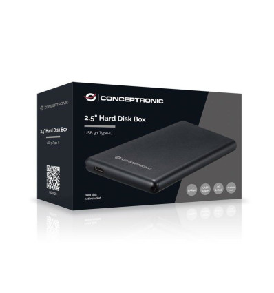 Caja Externa CONCEPTRONIC 2.5" USB-C/USB 3.1