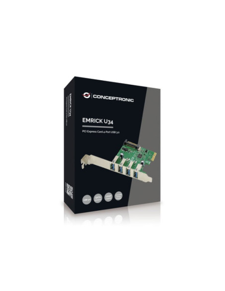 Tarjeta Conceptronic Emrick U34 PCIe 4 X USB 3.0