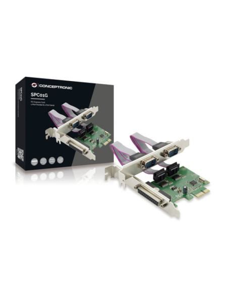 Tarjeta Conceptronic PCIe 1 X Paralelo - 2 X Serie