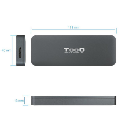 Caja Externa TOOQ TQE-2281G M.2 SATA
