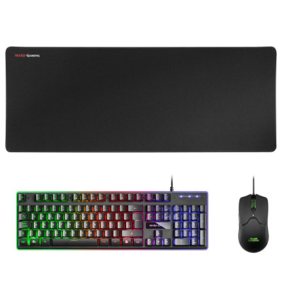 Kit Gaming Mars Gaming MCPX Teclado + Ratón + Alfombrilla
