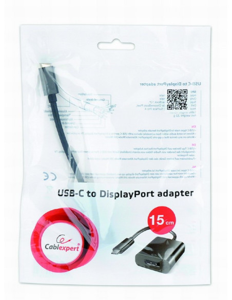 Adaptador Gembird USB-C A DisplayPort
