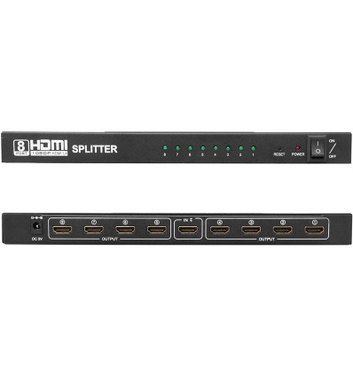 Splitter 8X Puertos HDMI Unotec
