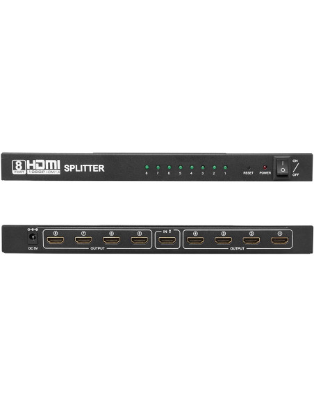 Splitter 8X Puertos HDMI Unotec