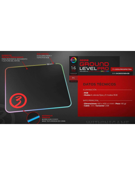 Alfombrilla Gaming Ozone Ground Level Spectra
