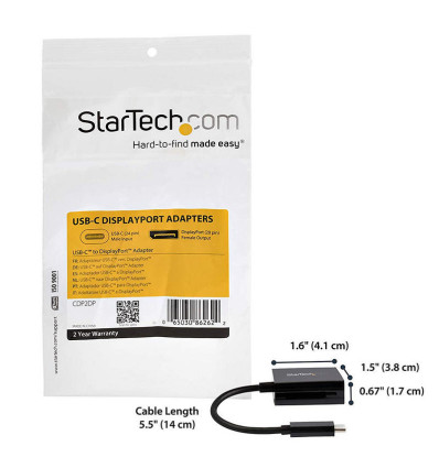 Adaptador Startech USB-C a DisplayPort