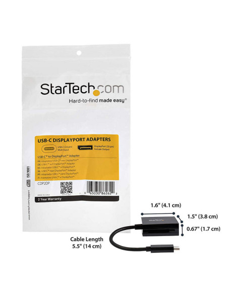 Adaptador Startech USB-C a DisplayPort