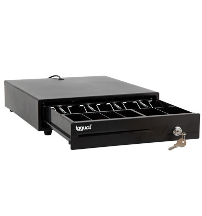 Cajón Portamonedas IGGUAL IRON-10 38cm 4+6 negro