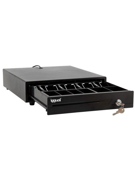 Cajón Portamonedas IGGUAL IRON-10 38cm 4+6 negro