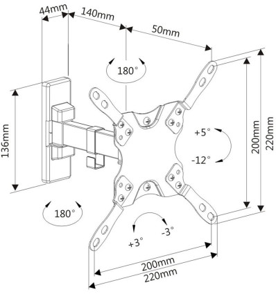 Soporte Monitor Ewent EW1521 13" A 42"