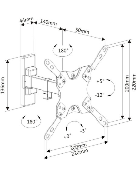 Soporte Monitor Ewent EW1521 13" A 42"