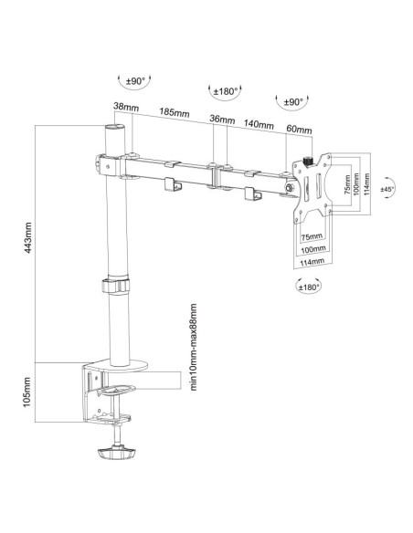 EWENT DE 13" A 27" - Comprar Soporte para Monitor