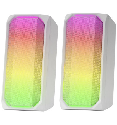 Altavoces Mars Gaming MSRGB 2.0 Bluetooth RGB Blancos