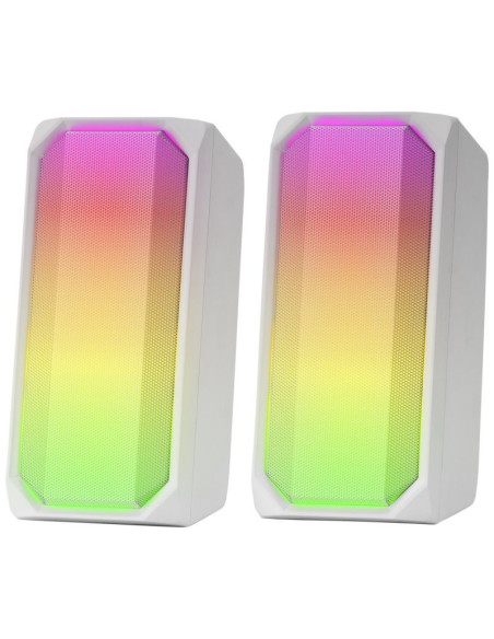 Altavoces Mars Gaming MSRGB 2.0 Bluetooth RGB Blancos
