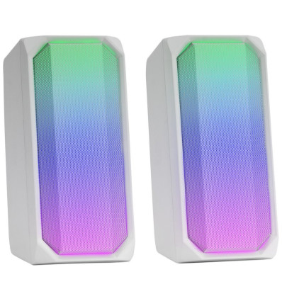Altavoces Mars Gaming MSRGB 2.0 Bluetooth RGB Blancos