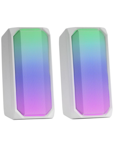 Altavoces Mars Gaming MSRGB 2.0 Bluetooth RGB Blancos