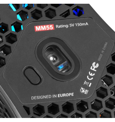 Ratón Mars Gaming MM55 RGB 12800 DPI Negro